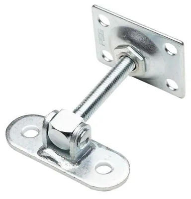 Zdjęcie produktu dla LogistSystem – regulowany zawias do bram, ocynkowany, M12 – płytka 75 x 55 mm, 1 sztuka – 61.068.12