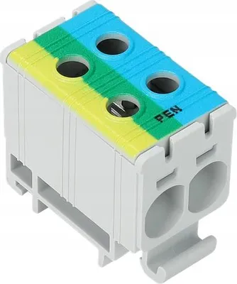 Produktbild von Sammelschienenanschluss Blau Gelb Grün 2 x 2,5-35mm² 135A TRACON FLEAL-35/2KZS