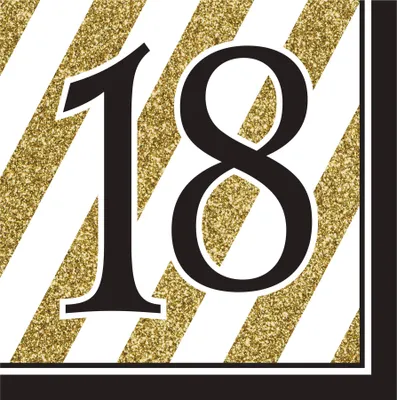 Produktbild von 16 Magical 18th Birthday Servietten 33cm