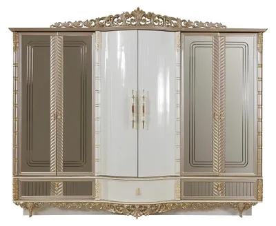 Image de Armoire chambre à coucher Armoire six portes en bois Chambre à coucher