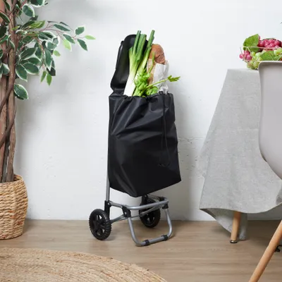 Image de Chariot Shopping 2 Roues Noir