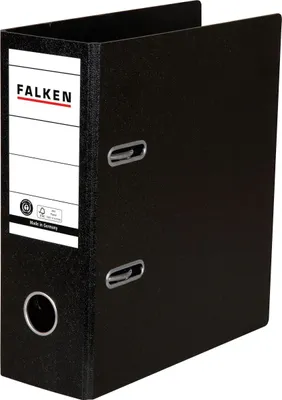 Produktbild von Falken 20x Ordner A5 hoch Hartpappe, Rücken 80mm - Schwarz - 11285830F