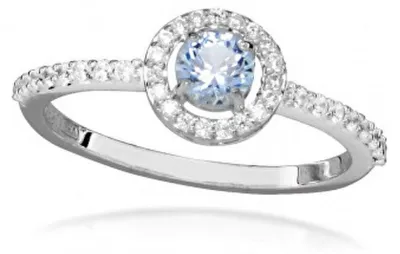 Immagine prodotto di Elegante anello in argento con zirconi SC491 - Circonferenza: 58 mm