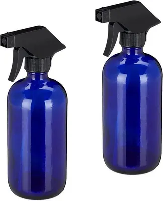 Produktbild von Famanu Sprühflaschen 500 ml - 2 Stück - Nachfüllbar - Nebel & Strahl - Blau