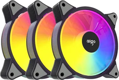 Obrázek produktu pro Sada počítačových ventilátorů Argb Aigo Ar12 3W1 120X120 (černá)