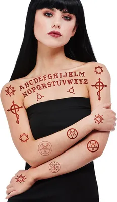 Produktbild von Beschwörung Klebetattoos - Fasching Halloween Karneval