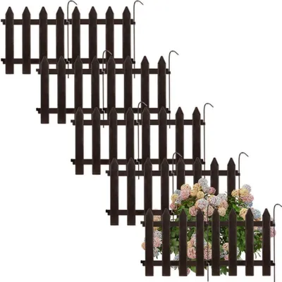 Produktbild von Vilde | Gartenzaun Set - 30x30 cm - Schwarz - Robuste Sichtschutzlösung - 10 Stück