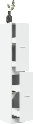 Produktbild von "2026 Promotion" Mehrzweckschrank, Flurschrank Apothekerschrank, Weiß 30x41x174,5 cm Holzwerkstoff - Kommoden CC16774