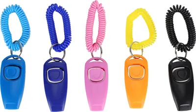 Image de Sifflet de dressage pour animaux de compagnie 2-en-1 Whistling Sound Taste Haute fréquence Alimentation en plastique pour chiens