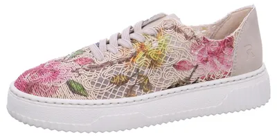 Produktbild von Rieker Damen Sneaker florales Netzmuster Plateau N9919, Größe:39 EU, Farbe:Mehrfarbig