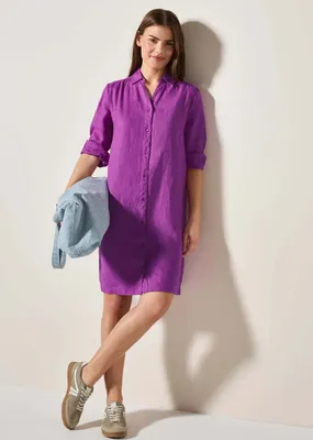 Produktbild von CECIL Blusenkleid 'Blusenkleid aus Leinen', B144330, magenta lacquer, Gr. M
