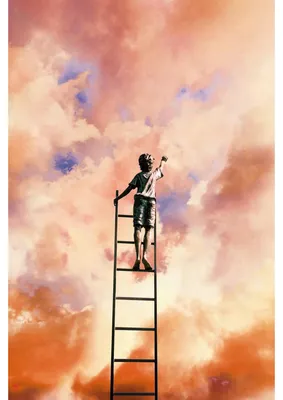 Image de Tableau sur toile peintre des nuages 65x97 cm, Tableau mural moderne pour décoration intérieure