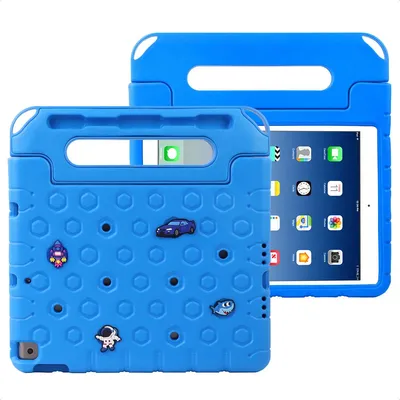 Image de imoshion Étui pour tablette à l'épreuve des enfants avec poupées détachables pour l'Apple iPad 9 (2021) 10,2 pouces / iPad 8 (2020) 10,2 pouces / iPad 7 (2019) 10,2 pouces - Bleu