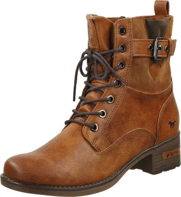 Produktbild von Mustang Damen Stiefelette Schnürboot mit Riemen und Schnalle 1229-521, Größe:37 EU, Farbe:Mehrfarbig
