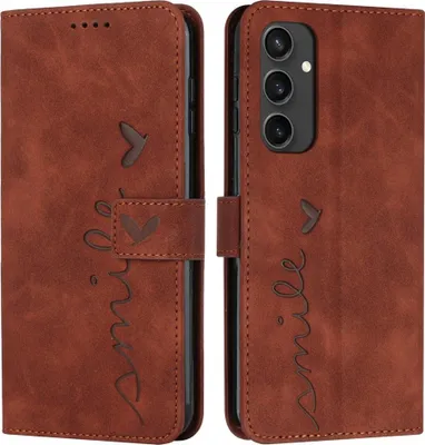 Produktbild von Samsung Galaxy S24 FE Hülle - Coverup Smile Klapphülle - Braun