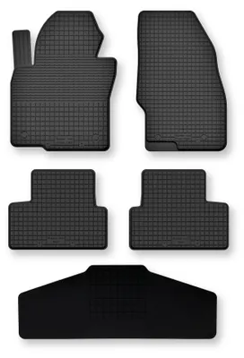 Productafbeelding van Rubberen automatten + tunnelmat voor BMW X2 U10 vanaf 2023 (crossover) – 5-delig, zwart, op maat – Wielganizator Semi-Universal