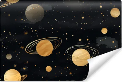 Produktbild von Muralo Selbstklebende Fototapete PLANETEN Sterne Wolken Kosmos Wandtapete Br. 460cm x Hö. 300cm