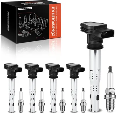 Image de Frankberg 5x Bobine d'allumage+5x Bougie d'allumage pour VW Golf Plus V Variant VI Passat EOS Jetta Alltrack CC Sharan Touran
