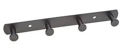 Immagine prodotto di Gancio a parete per appendiabiti, modello Aqbau, in metallo nero