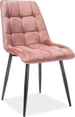 Image de Lot de 4 chaises de salle à manger et de cuisine, style chic, rose antique