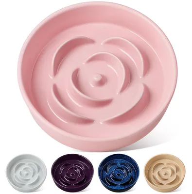 Produktbild von Hundenapf Keramik Antischlingnapf Rosa 24,8 cm für mittelgroße und große Hunde