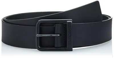 Obrázok produktu pre Pánsky kožený opasok značky Levi's s kovovou sponou "Harness" a logom, čierna farba (štandardná čierna)