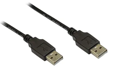 Produktbild von Anschlusskabel USB 2.0 Stecker A an Stecker A, 1,8m, schwarz, Good Connections®