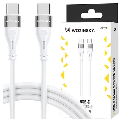 Image de Câble Wozinsky Wstcc1 Usb-C / Usb-C Pd 65W 1 M - Biały