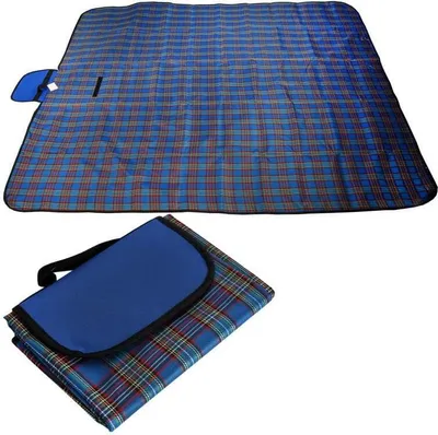 Zdjęcie produktu dla Mata Piknikowa Koc Plażowy Wodoodporny 145X180 Niebieska