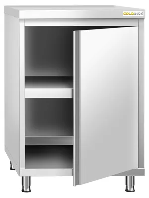 Imagen del producto de Mueble bajo de acero inoxidable, 600x700 mm, PREMIUM - GOLDINOX