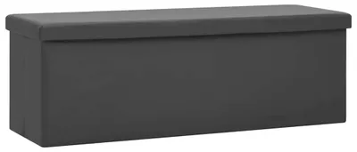 Produktbild von vidaXL Faltbare Sitzbank mit Stauraum Grau PVC