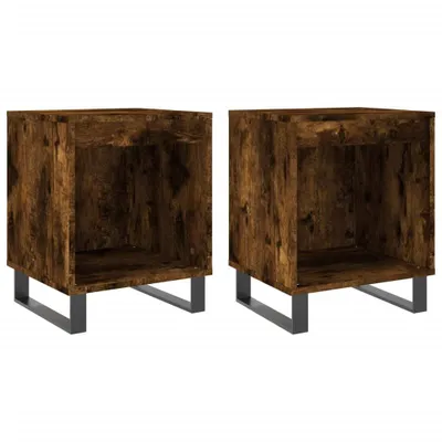 Produktbild von Nachttische 2 Stk. Räuchereiche 40x35x50 cm Holzwerkstoff