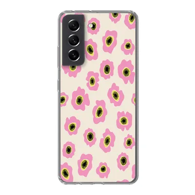 Produktbild von MuchoWow® Handyhülle Schutzhülle Hülle für Samsung Galaxy S21 FE Blume - Muster - Abstrakt Silikon Softcase Handy Hülle - Mobiltelefonhülle - Geburtstag Teenager