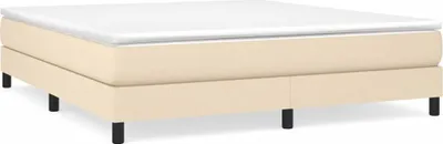 Produktbild von vidaXL Boxspringbettgestell Creme 160x200 cm Stoff