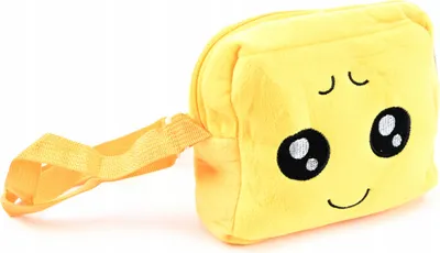 Zdjęcie produktu dla Żółta Torebka Dla Dziewczynki Pluszowa Emoji Buźki