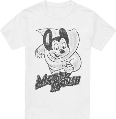 Produktbild von Mighty Mouse - "Mighty" T-Shirt für Herren TV13493 (M) (Weiß)