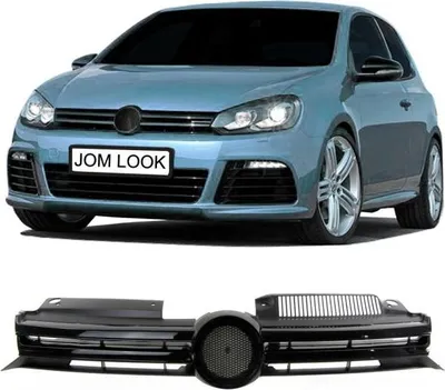 Produktbild von Golf 6 Kühlergrill, Sportgrill, mit Aussparung für das Emblem im Rippen-Design passend passend für VW Golf 6Typ 1KLimousine / Variant / CabrioBj. 10/2008 - 10/2012