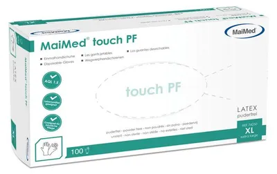 Produktbild von 10x MaiMed touch PF Latexhs.,Gr. XL, 100 St./Box | Box (100 Stück)