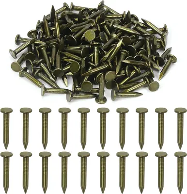 Productafbeelding van Dakbedekking Nagels - Stalen Spijkers - Dak Vilt Bevestigen - Corrosiebestendig Staal - 300 Stuks 1 Inch - Gelakt Zilver