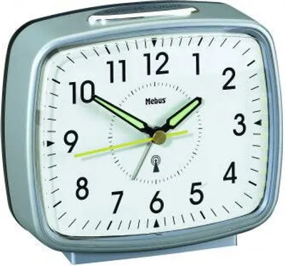 Produktbild von MEBUS 25362 Funkwecker analog, Farbe:Grau