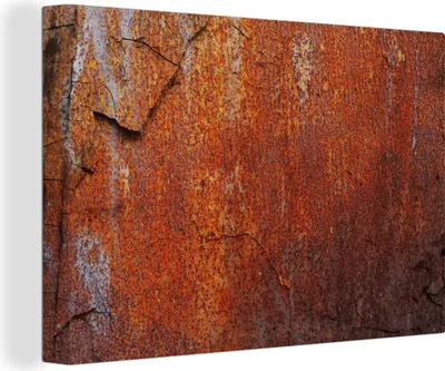 Produktbild von OneMillionCanvasses® - Leinwandbilder - 140x90 cm, Industriell - Stahl - Rost, Wandbilder Kunstdruck Wanddekoration - Foto auf Leinwand - Gemälde auf Holzrahmen