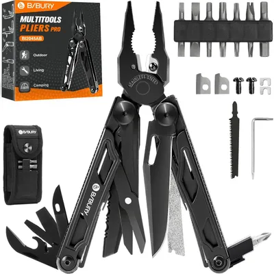 Productafbeelding van Multitools, multifunctionele opvouwbare tang met 32 gereedschappen voor kamperen en repareren