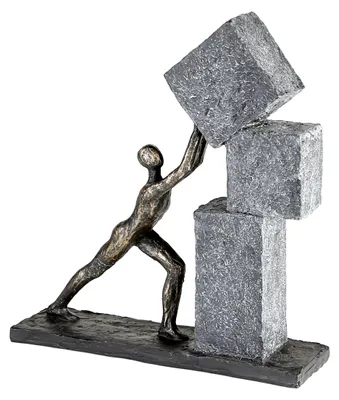 Produktbild von Casablanca by Gilde Dekofigur Skulptur Stacking broncefarben H. 30,5 cm,79896