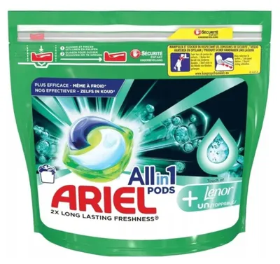Produktbild von Ariel Pods Allin1 – 38 sc 896,8 g – + Lenor Unstoppables Waschmittel