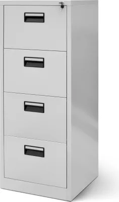 Image de Armoire de bureau Armoire en acier gris 132x46x62