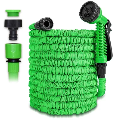 Produktbild von Gartenschlauch Flexibel Wasserschlauch Dehnbarer Schlauch Flexibel BewässerungFarbe:Grün;Länge:75m - 250ft