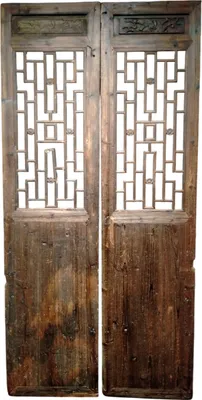 Obrázok produktu pre Fine Asianliving Starožitný čínsky drevený panel Set/2 B125xH257cm