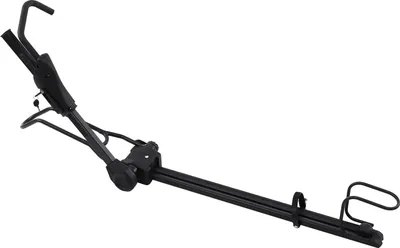 Produktbild von Dachfahrradträger - Aufrechter Dachträger-Fahrradhalter - Universelle Montage - Verstellbar 75–98 cm - Maße 115×32×15,5 cm - Aluminiumlegierung, Stahl, Nylon - Schwarz