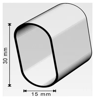 Produktbild von Kleiderstange in verschiedenen Längen 30x15mm verchromt oval (1,00 Meter)