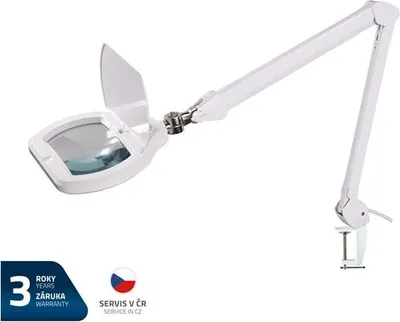 Obrázek produktu pro Stolní lupa GDM43D LED, 3 dioptrie, čočka 170 × 105 mm, rameno 790 mm, 72 SMD LED diod, s regulací jasu